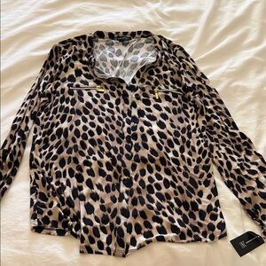 NWT INC Leopard Print Women's Top